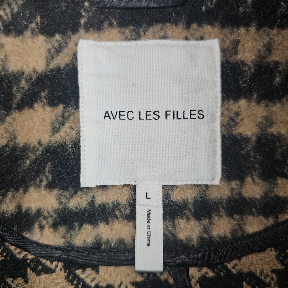 Avec Les Filles coat black and tan size L - Picture 4 of 10